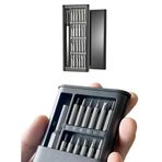 Kyrotech 25 Parça Çelik Hassas Mekanik Kutulu Bits Tornavida Seti, Saatçi Tornavidası, Manyetik Mıknatıslı, Yıldız, Düz, Torx Uçlu, Gözlük, Saat, Dizüstü Bilgisayar, Tablet, Cep Telefonu, Kamera Tamiri İçin