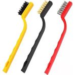 Kyrotech 3'Lü Mini Tel Fırça Seti, Paslanmaz Çelik, Bakır Naylon Kıllı Temizleme Fırçaları, Ocağı, Musluk, Mutfak Köşe Dar Alanlar İçi