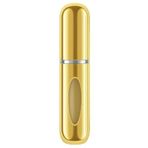 Kyrotech 5ml Metal Taşınabilir Parfüm Şişesi, Doldurulabilir Seyahat Parfüm Atomizeri, Alüminyum Gövdeli Kolonya Dispenseri, Sızdırmaz Mini Cep Boyu Sprey Şişesi, Uçak Kabin Uyumlu Unisex (Gold)