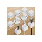 Kyrotech 6 ADET Beyaz Manyetik Kablo Düzenleyici Klips, Güçlü Mıknatıslı Yapışkanlı Kablo Tutucu Organizer, Masa Üstü Kablo Sabitleyici, USB Şarj HDMI Ses Kabloları İçin, İz Bırakmaz Dayanıklı Tasarım