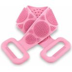 Kyrotech 70 cm Uzun Silikon Banyo ve Sırt Kesesi, Çift Taraflı Masaj Etkili Duş Lifi, Ölü Deri Temizleyici ve Kan Dolaşımı Artırıcı Pembe Sırt Temizleyici, Ergonomik Tutma Kollu Hijyenik Vücut Fırçası