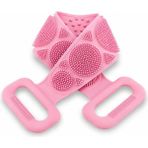 Kyrotech 70 cm Uzun Silikon Banyo ve Sırt Kesesi, Çift Taraflı Masaj Etkili Duş Lifi, Ölü Deri Temizleyici ve Kan Dolaşımı Artırıcı Pembe Sırt Temizleyici, Ergonomik Tutma Kollu Hijyenik Vücut Fırçası