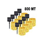Kyrotech 800 Led 80 Metre Sarı Flex Peri Led–Işık Güneş Enerjili Solar Bahçe Balkon Ağaç Lambası Aydınlatması