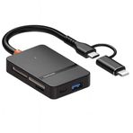 Kyrotech 8İN1 Type-C Çoklayıcı Adaptör, USB HUB Çevirici USB A, SD, TF, MS Kart Girişli Çok Portlu Dönüştürücü, Laptop, Android, Tablet, Macbook Uyumlu, Hızlı Veri Aktarımı, Tak-Çalıştır