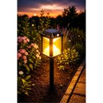 Kyrotech Dış Mekan Solar Bahçe Lambası 55 CM Kazıklı, Hareket Sensörlü Aplik Güneş Enerjili LED Aydınlatma, Su Geçirmez, Type-C Şarjlı, 300 LM, 2 Renk Modu Beyaz ve Sarı Gün Işığı, Villa Peyzaj Balkon Teras