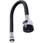 Kyrotech Esnek Silikon Musluk Başlığı 43 Cm, Kıvrılabilir Uzatma Hortumu, 360 Oynar Başlık, 2 Fonksiyonlu Su Akışı Duş Düz, Su Tasarruflu Musluk Aparatı, Mutfak Lavabo Uyumlu, Kolay Montaj Siya