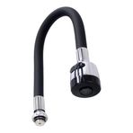 Kyrotech Esnek Silikon Musluk Başlığı 43 cm, Kıvrılabilir Uzatma Hortumu, 360 Oynar Başlık, 2 Fonksiyonlu Su Akışı Duş VE Düz, Su Tasarruflu Musluk Aparatı, Mutfak ve Lavabo Uyumlu, Kolay Montaj Siyah