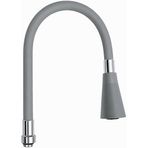 Kyrotech Esnek Silikon Musluk Başlığı, Kıvrılabilir ve Oynar Başlıklı, Renkli Musluk Uzatma Aparatı, Mutfak ve Banyo Bataryaları İçin Ayarlanabilir Su Yönlendirici 52 CM (Gri)
