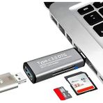 Kyrotech Macbook, Type-C Portlu Telefon, Tablet, Bilgisayar, Uyumlu Type-C To Usb 3.0 Sd Micro Sd Kart Okuyucu 3 Portlu Çevirici Dönüştürücü Hu