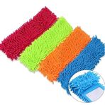 Kyrotech Makarna Mop Mikrofiber Paspas Yedeği, Evrensel Uyumlu Temizlik Başlığı, Döner Moplar İçin, Süper Emici, İz Tüy Bırakmayan Zemin Aparatı, Islak Kuru Şönil Bez, Asorti 50 CM