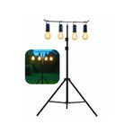 Kyrotech Şarjlı LED Ampul 4’lü Set Bahçe Aydınlatması, 2 Metre Standlı, Güneş Enerjili, 3 Mod'lu, Su Geçirmez