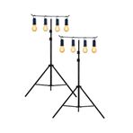 Kyrotech Şarjlı LED Ampul 8’Li Set Bahçe Aydınlatması, 2 Metre Standlı, Güneş Enerjili, 3 Mod'lu, Su Geçirmez