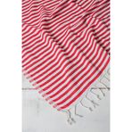Kyver Akasya%100 Pamuk Plaj Havlusu, Hamam Peştamal, Banyo Havlusu, Misafir Havlusu, Havuz Havlusu, SPA Havlusu (90x190 cm, Kırmızı)