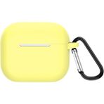 Kyver Apple AirPods 3. Nesil Silikon Koruyucu Askılı Kılıf Sarı
