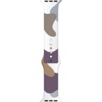 Kyver Apple Watch Seri 10 46MM, Seri 9/8/7/6/se/5/4/3 Desenli Silikon Kordon 45MM 44MM 42MM Uyumlu Gri-Mor