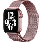 Kyver Apple Watch Seri 10 46MM, Seri 9/8/7/6/se/5/4/3 Milano Loop Metal Hasır Kordon 45MM 44MM 42MM Uyumlu (Rose Pembe) - Rose Gold