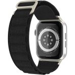 Kyver Apple Watch Seri 10/9/8/7/6/se/5/4/3 Alpne Loop Kordon 46/45/44/42MM ve 41/40/38MM Uyumlu - Siyah - Siyah - 38/40/41mm - Seri 10 42mm