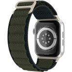 Kyver Apple Watch Seri 10/9/8/7/6/se/5/4/3 Alpne Loop Kordon 46/45/44/42MM ve 41/40/38MM Uyumlu - Siyah - Yeşil - 38/40/41mm - Seri 10 42mm