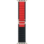 Kyver Apple Watch Seri 11 / 10 46MM, Seri 9/8/7/6/SE 3, Spor Loop Kordon 45MM 44MM 42MM Uyumlu Siyah - Siyah - Kırmızı