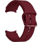 Kyver Samsung Galaxy Watch 7, 6, 5, 4, Active2 44MM, Amazfit Gts, Gts 2 42MM Uyumlu Silikon Kordon 20MM - Bordo