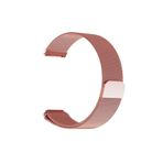 Kyver Samsung Galaxy Watch 7, 6, 5, 4 Uyumlu Loop Metal Hasır Kordon 20mm (ROSE PEMBE)