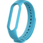 Kyver Xiaomi Mi Band 5 ve 6 Akıllı Bileklik Silikon Kordon Kayış Açık Mavi
