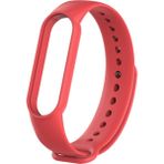 Kyver Xiaomi Mi Band 5 ve 6 Akıllı Bileklik Silikon Kordon Kayış Kırmızı