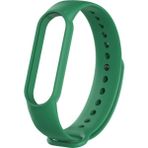 Kyver Xiaomi Mi Band 5 ve 6 Akıllı Bileklik Silikon Kordon Kayış Koyu Yeşil