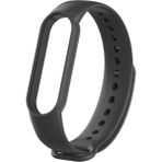 Kyver Xiaomi Mi Band 5 ve 6 Akıllı Bileklik Silikon Kordon Kayış Siyah
