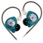 KZ EDX Pro X Kulak İçi Kulaklık, HiFi IEM Kulaklık, Derin Bas Sesli Kulak İçi Monitör Çıkarılabilir Kablolu, Audiophile Dj Şarkıcılar için-Siyan Mikrofonsuz
