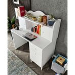 Kzn Home Akasya Çalışma Masası, Bilgisayar Masası, Ofis Masası Beyaz - Tamamı 1. Kalite Mdf - 120 x 60 cm
