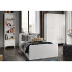 Kzn Home Akasya Modern Genç Odası Takımı Beyaz - 4 Parçalı ve Tamamı Mdf - Antrasit