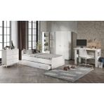 Kzn Home Selen Çocuk Odası Takımı Beyaz - 5 Parçalı Tamamı Mdf - Antik Meşe