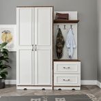 Kznhome Kartopu Modüler Country Portmanto - Tamamı 1. Kalite Mdf