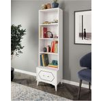 Kznmob Home Hayal Modern Çekmeceli Mdf Kitaplık Beyaz - Tamamı 1. Kalite Mdf