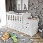 Kznmob Home Kartopu Country Buyuyen Besik Beyaz - Tamami 1. Kalite Mdf