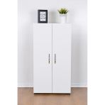 KZY 110 Cm Dolap Elbise Dolabı Kazak Kışlık Kıyafet Dolabı Gömlek Dolabı Beyaz