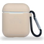Kzy Apple Airpods Renkli ve Askılı Silikon Kılıf - Bej