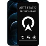 Kzy Apple iPhone 12 Pro Max Tam Kaplayan Anti Statik Görünmez Safir Ekran Koruyucu Hayalet Cam - Saydam