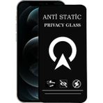 Kzy Apple iPhone 12 Pro Tam Kaplayan Anti Statik Görünmez Safir Ekran Koruyucu Hayalet Cam - Saydam