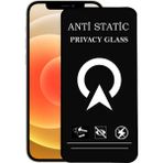 Kzy Apple iPhone 12 Tam Kaplayan Anti Statik Görünmez Safir Ekran Koruyucu Hayalet Cam - Saydam