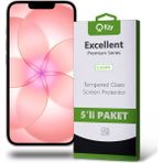 Kzy Apple iPhone 17E ile Uyumlu Temperli Ekran Koruyucu Kırılmaz Cam Ekonomik 5'li Paket - Şeffaf