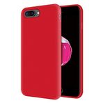 KZY Apple iPhone 7 Plus İçi Kadife Soft Logosuz Lansman Silikon Kılıf - Kırmızı
