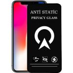 Kzy Apple iPhone x Tam Kaplayan Anti Statik Görünmez Safir Ekran Koruyucu Hayalet Cam - Saydam