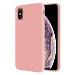 KZY Apple iPhone XS Max İçi Kadife Soft Logosuz Lansman Silikon Kılıf - Pembe