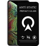 Kzy Apple iPhone Xs Max Tam Kaplayan Anti Statik Görünmez Safir Ekran Koruyucu Hayalet Cam - Saydam