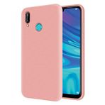 KZY Huawei P Smart 2019 İçi Kadife Soft Logosuz Lansman Silikon Kılıf - Pembe