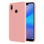 KZY Huawei P20 Lite İçi Kadife Soft Logosuz Lansman Silikon Kılıf - Pembe