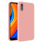 KZY Huawei Y6S İçi Kadife Soft Logosuz Lansman Silikon Kılıf - Pembe