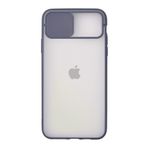 Kzy İletişim Apple iPhone 11 Pro Max ile Uyumlu Kapak Lensi Açılır Kapanır Kamera Korumalı Silikon Kılıf - Mavi